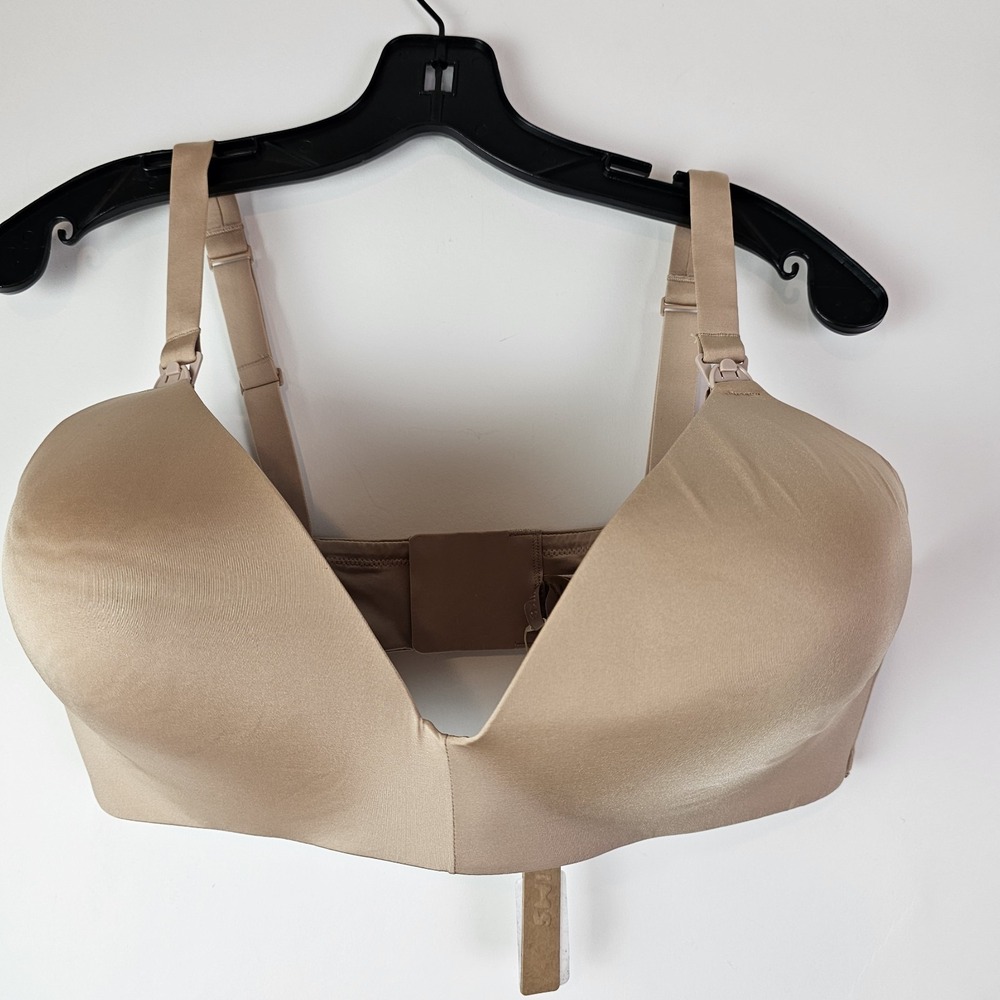Skims NWT Wireless Form Maternity T-shirt Demi Nursing Bra Clay Beige 38DDD